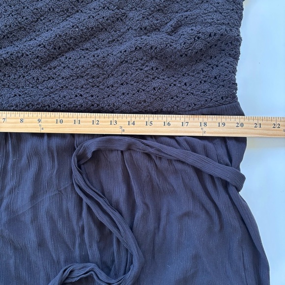 Lane Bryant Women's Flutter-Sleeve Crochet-Front Maxi Dress in Black Size 18 NWT - Picture 11 of 11